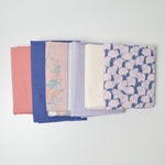 Blue, Pink + Purple Quilting Weight Woven Fabric Bundle