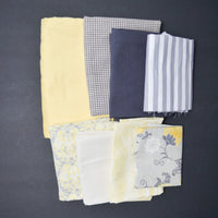 Yellow + Gray Quilting Weight Woven Fabric Bundle