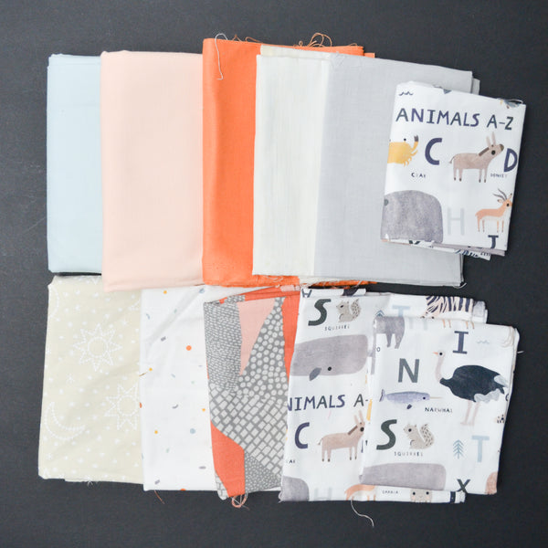 Pastel + Animal Quilting Weight Woven Fabric Bundle