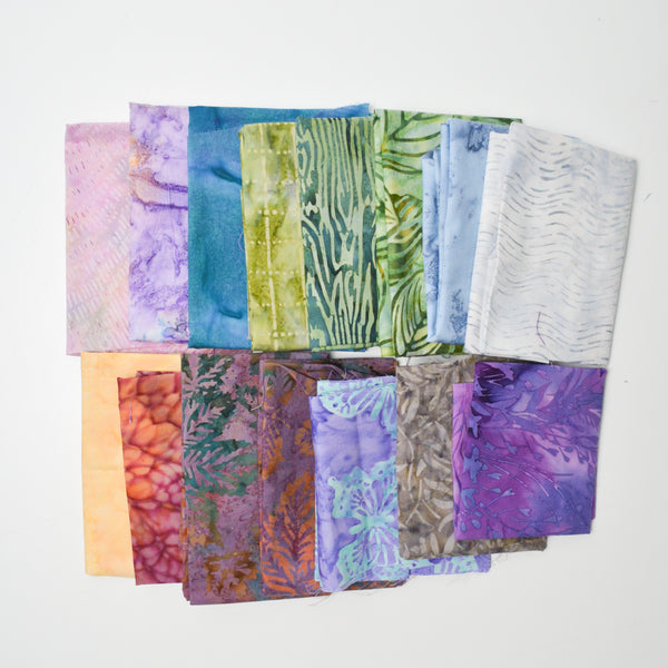 Pastel Batik Quilting Weight Woven Fabric Bundle