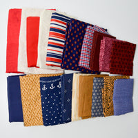 Red, Blue + Golden Yellow Woven Fabric Bundle