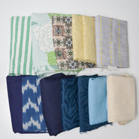 Blue + Green Canvas + Upholstery Fabric Bundle