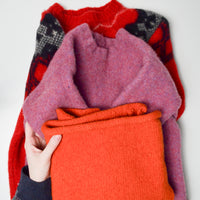 Red, Pink + Orange Felted Wool Sweater Bundle