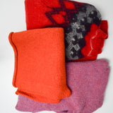 Red, Pink + Orange Felted Wool Sweater Bundle