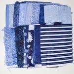 Blue + White Quilting Weight Woven Fabric Bundle