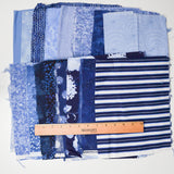 Blue + White Quilting Weight Woven Fabric Bundle