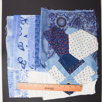 Blue + White Quilting Weight Woven Fabric Bundle