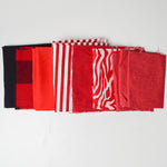 Red + Black Woven Fabric Bundle