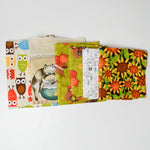 Green + Brown Floral & Animal Print Quilting Weight Woven Fabric Bundle