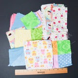 Colorful Pastel Quilting + Pieced Flannel Fabric Bundle