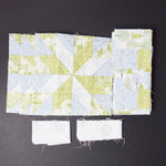 Light Green + Blue Pieced Fabric Bundle