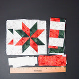 Red, White + Green Pieced Fabric Bundle