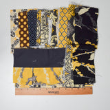 Yellow, Gray + Black Cut Quilting Cotton Bundle