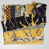 Yellow, Gray + Black Cut Quilting Cotton Bundle