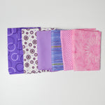 Purple + Pink Quilting Weight Woven Fabric Bundle