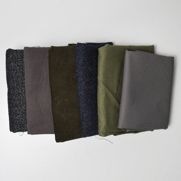 Black + Gray Thick Woven Fabric Bundle