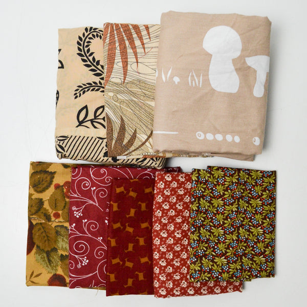 Brown Patterned Mixed Weight Woven Fabric Bundle