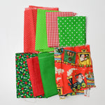Red + Green Holiday Mixed Weight Woven Fabric Bundle