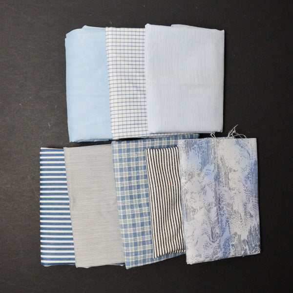 Light Blue Mixed Weight Woven Fabric Bundle