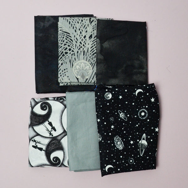 Black + Gray Mixed Weight Woven Fabric Bundle