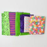 Green + Purple Mixed Weight Fabric Bundle