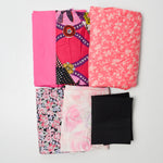 Pink + Black Mixed Weight Woven Fabric Bundle