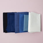 Blue, Black + White Mixed Weight Fabric Bundle