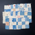 Blue + White Pieced Quilt Blocks, 6" x 6" - Set of 20