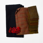 Brown Plaid + Tweed Fabric Bundle