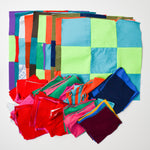 Pieced Quilt Blocks, Cotton Knit with Interfacing, 10" x 10" - Set of 11 with Additional Squares