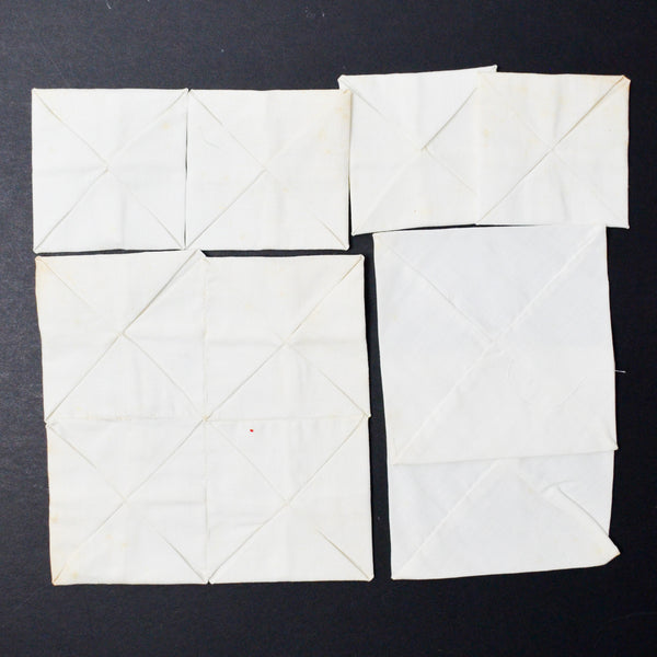 White Quilting Weight Fabric Bundle - Partially Pieced