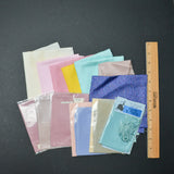 Colorful Silk Handkerchiefs, Remnants + Ribbon Bundle