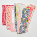 Tulip Tango Moda Fabrics Quilting Cotton Jelly Roll Strips + Fabric Piece Bundle