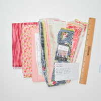 Tulip Tango Moda Fabrics Quilting Cotton Jelly Roll Strips + Fabric Piece Bundle