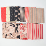Red, Tan + Black Quilting Cotton Bundle