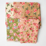 Rose Print Flannel Fabric Bundle