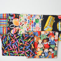 Crayon + School Print Quilting Cotton Bundle