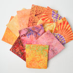Orange Batik + Printed Quilting Cotton Bundle