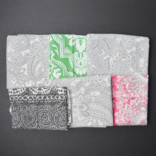 Paisley + Monochrome Quilting Cotton Bundle