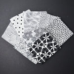 Black + White Printed Quilting Weight Woven Fabric Bundle