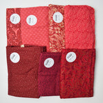 Maroon + Red Quilting Weight Woven Fabric Bundle