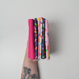 Pink + Rainbow Cupcake + Sprinkle Print Digital Print Woven Fabric Bundle