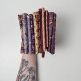 Dusty Purple Floral Print Quilting Weight Woven Fabric Bundle