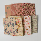 Dusty Pink + Off White Floral Print Woven Fabric Bundle