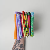 Rainbow Colorful Nature + Floral Print Quilting Weight Woven Fabric Bundle