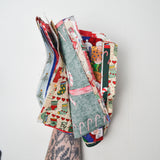 Christmas Print Cut Quilting Weight Woven Fabric Bundle - 10.5" Squares + Additional Panels