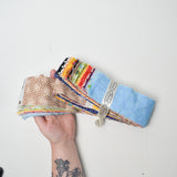 Rainbow Polka Dot Print Jelly Roll Fabric Strips