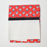 Red, White + Black Cut Pattern Pieces for Wheelchair/Walker Bag