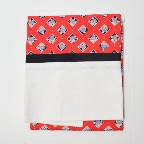 Red, White + Black Cut Pattern Pieces for Wheelchair/Walker Bag