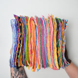 Bright Multicolor Playful Print Cut Flannel Fabric Bundle - 5" x 9" Pieces